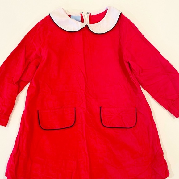 Bella Bliss 4T red corduroy collared dress - Picture 2 of 7